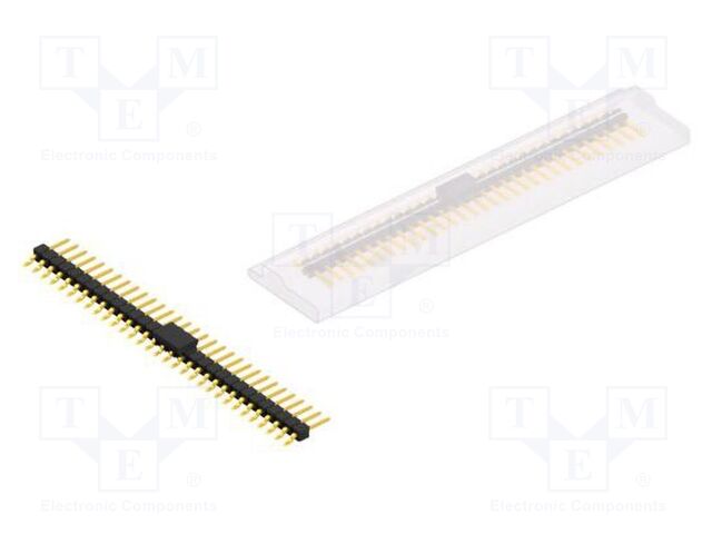 Connector: pin strips; pin header; male; PIN: 31; 2.54mm; SMT; 1x31