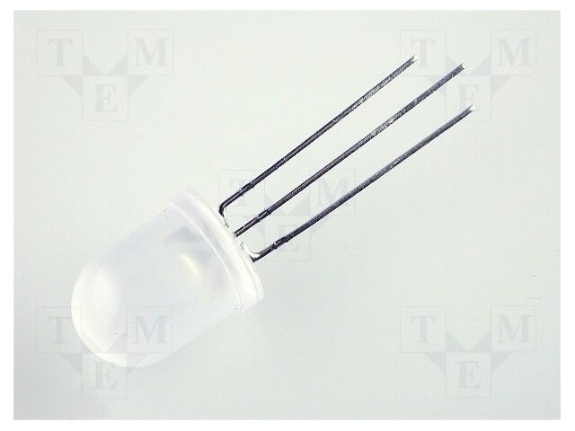 LED; 10mm; bicolour; red/green; 80mcd; 50mcd; 50°; cathode