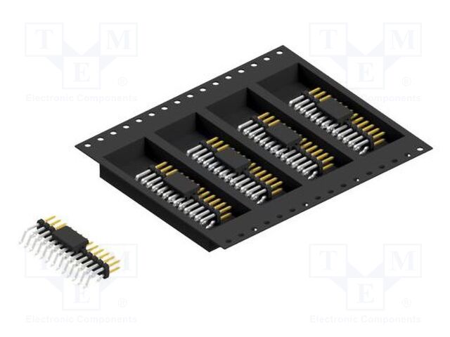 Connector: pin strips; pin header; male; PIN: 26; 2mm; SMT; 2x13
