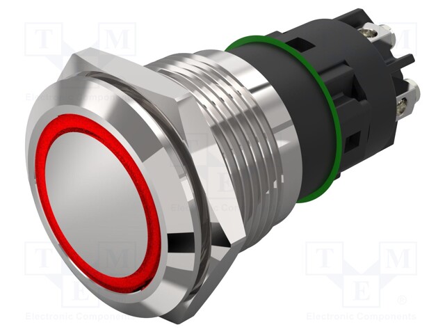 Switch: vandal resistant; Pos: 2; SPDT; 3A/240VAC; 3A/240VDC; red