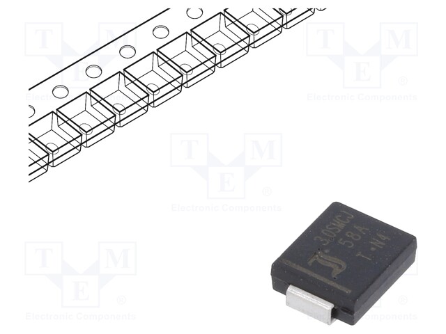 Diode: transil; 3kW; 64.4÷71.5V; 32A; unidirectional; SMC