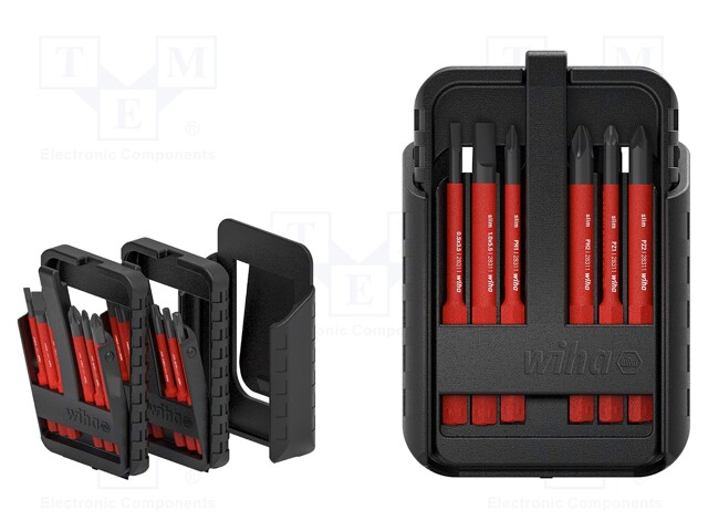 Kit: screwdriver bits; insulated; 1kVAC; 75mm; max.5.5Nm; 15pcs.