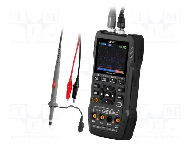 Handheld oscilloscope; Band: 10MHz; LCD 2,8"; Ch: 2; 50Msps; 32kpts