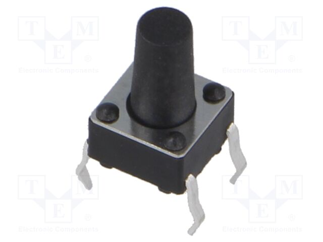 Microswitch TACT; SPST; Pos: 2; 0.05A/12VDC; THT; 1.57N; 6x6x3.5mm