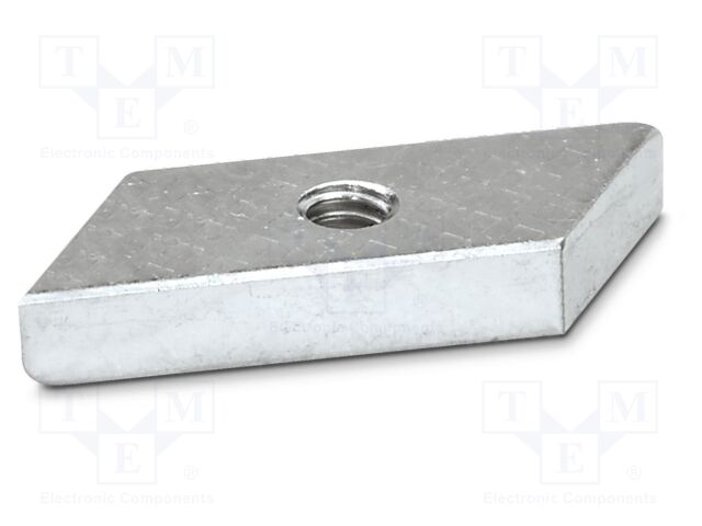 Fixing element; L: 4.95mm; W: 9.9mm; H: 27.7mm; Body: silver
