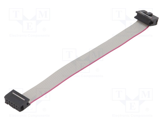 Ribbon cable with IDC connectors; 10x28AWG; Cable ph: 1.27mm