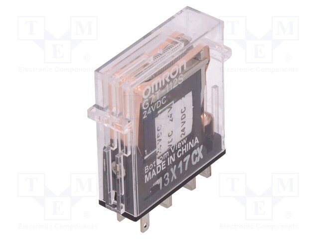 Relay: electromagnetic; SPDT; Ucoil: 24VDC; 2A/220VAC; 5A/24VDC; 5A