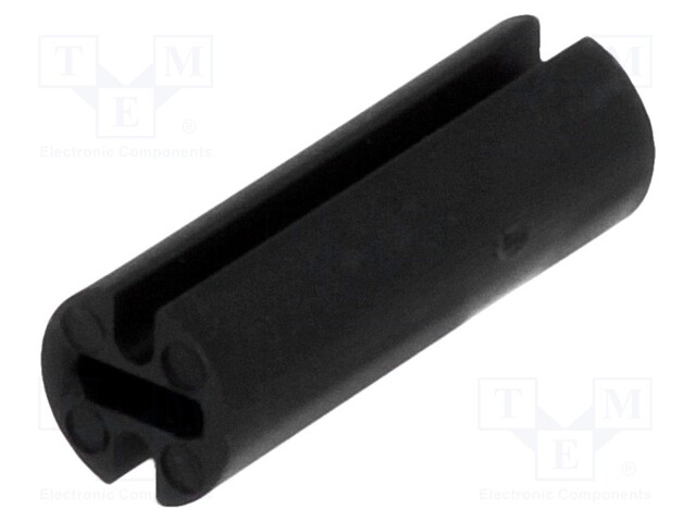 Spacer sleeve; LED; Øout: 5mm; ØLED: 5mm; L: 22.7mm; black; UL94V-2