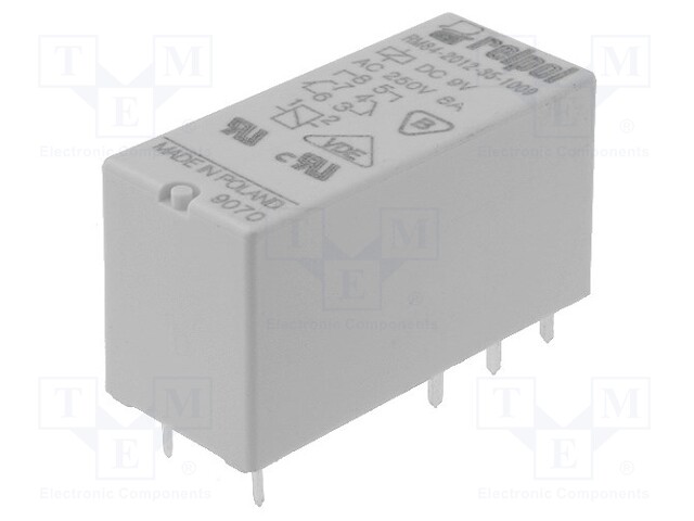 Relay: electromagnetic; DPDT; Ucoil: 9VDC; 8A/250VAC; 8A/24VDC; 8A