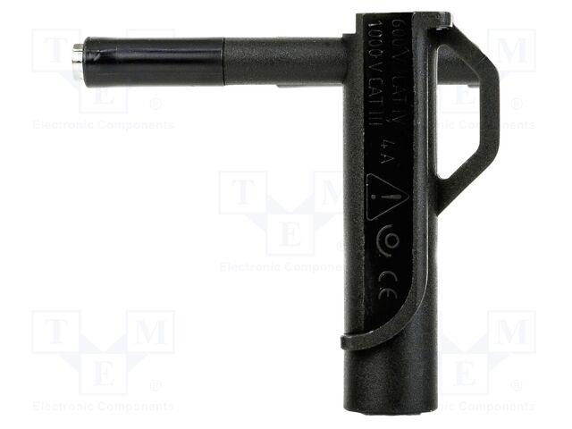 Adapter; 4A; 1.5kV; black; banana 4mm socket; Features: magnetic