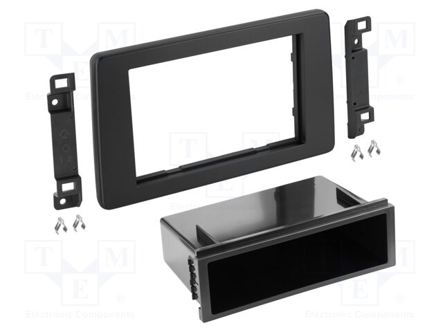 Radio frame; Renault; 2 DIN; black