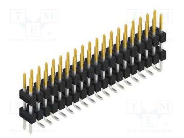 Connector: pin strips; pin header; male; PIN: 38; 2.54mm; SMT; 2x19