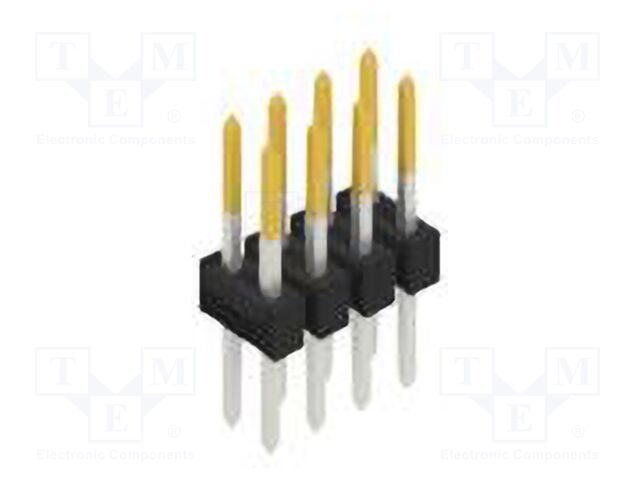 Connector: pin strips; pin header; male; PIN: 8; 2.54mm; THT; 2x4