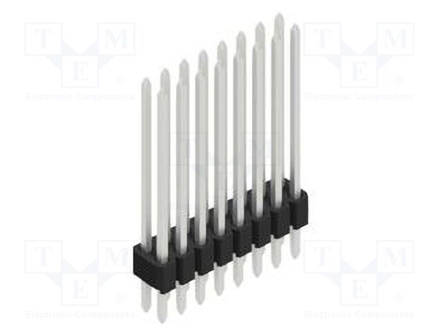 Connector: pin strips; pin header; male; PIN: 16; 1.27mm; THT; 2x8