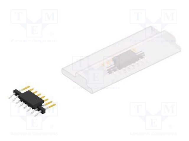 Connector: pin strips; pin header; male; PIN: 8; 2mm; SMT; 1x8; 100V