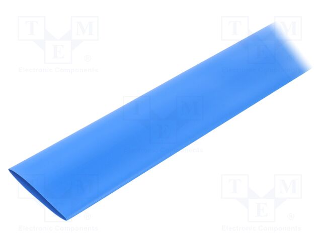 Heat shrink sleeve; thin walled,glued; 4: 1; 8mm; L: 1000mm; blue