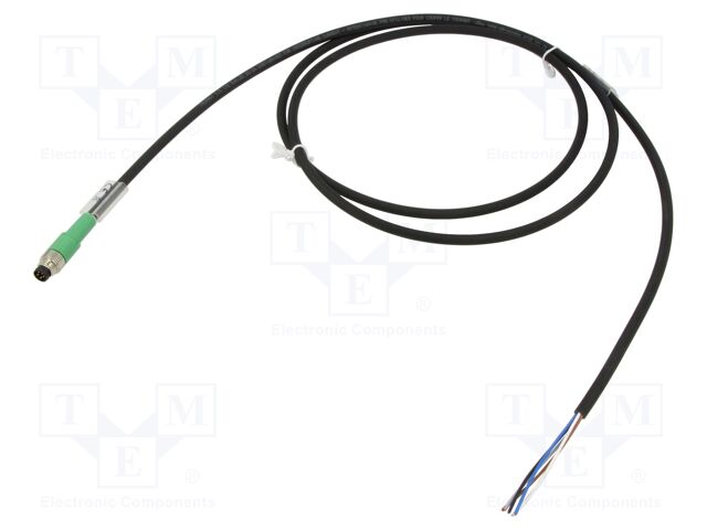 Cable: for sensors/automation; PIN: 5; M8 female; straight; 1.5m