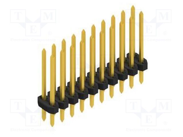 Connector: pin strips; pin header; male; PIN: 20; 2mm; THT; 2x10