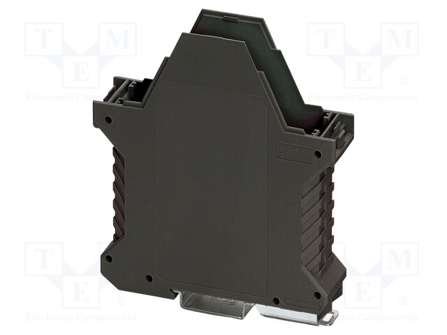 Enclosure base; with FE contact; black; UL94V-0; ME 22,5; Y: 99mm