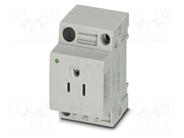 Connector: AC supply; socket; female; 6A; PIN: 3; screw terminal