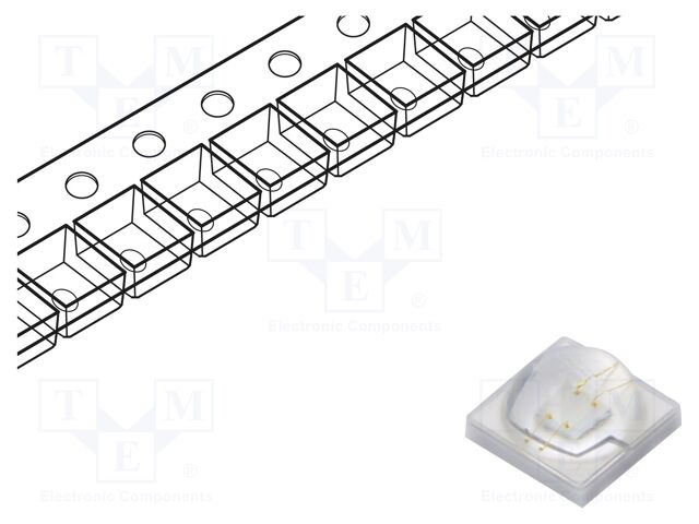 LED; 350mA; λd: 460÷470nm; Pmax: 1.5W; 3.45x3.45x2.15mm; SMD