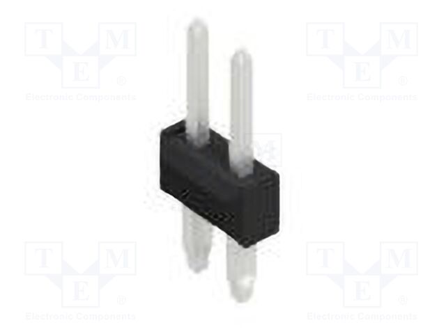 Connector: pin strips; pin header; male; PIN: 2; 2.54mm; THT; 2x1