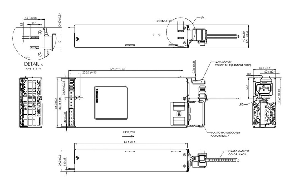 Power supply: switched-mode; for building in; 800W; 12VDC; 65A