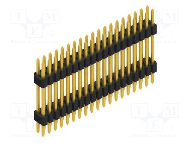 Connector: pin strips; pin header; male; PIN: 38; 1.27mm; THT; 2x19