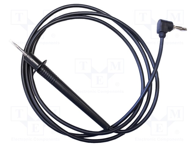 Test lead; 10A; probe tip,angular banana plug 4mm; Urated: 600V