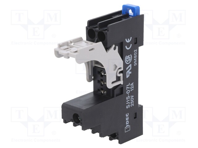 Socket; 12A; 12A; 250VAC; Mounting: DIN; -40÷70°C; 55.7x15.5x71mm