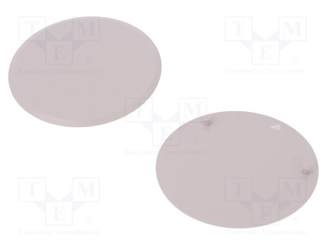 End piece; Keystone; Colour: grey; DIN rail