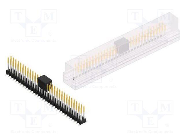 Connector: pin strips; pin header; male; PIN: 62; 2.54mm; SMT; 2x31