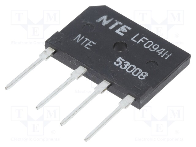 Single-phase bridge rectifier; Urmax: 600V; If: 15A; Ifsm: 240A