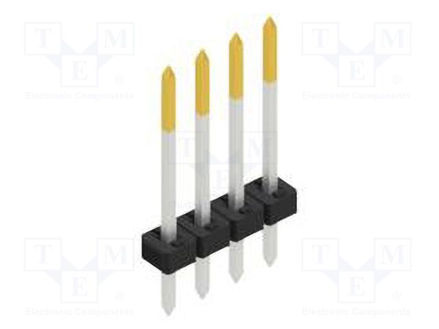 Connector: pin strips; pin header; male; PIN: 4; 2mm; THT; 1x4; 100V