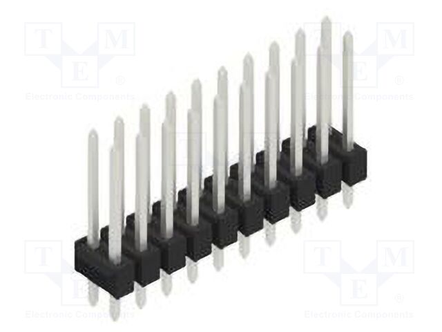 Connector: pin strips; pin header; male; PIN: 20; 2.54mm; THT; 2x10