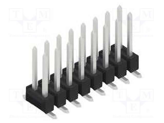 Connector: pin strips; pin header; male; PIN: 16; 2.54mm; SMT; 2x8