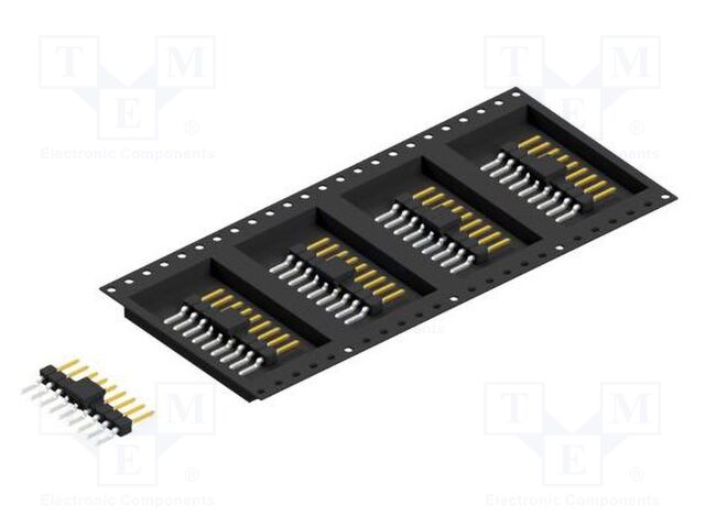 Connector: pin strips; pin header; male; PIN: 9; 2.54mm; SMT; 1x9