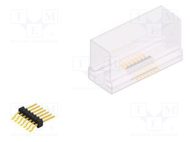 Connector: pin strips; pin header; male; PIN: 7; 1.27mm; SMT; 1x7