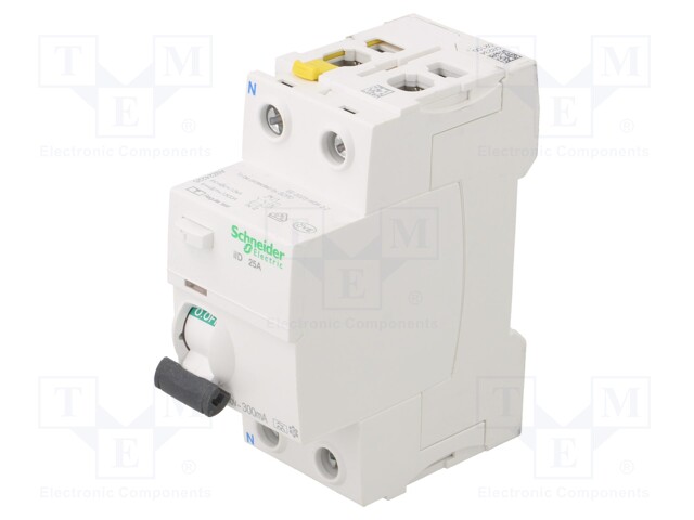 RCD breaker; Inom: 25A; Ires: 300mA; Poles: 2; 400V; Mounting: DIN