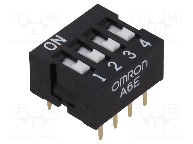 Switch: DIP-SWITCH; Poles number: 4; ON-OFF; 0.025A/24VDC; Pos: 2