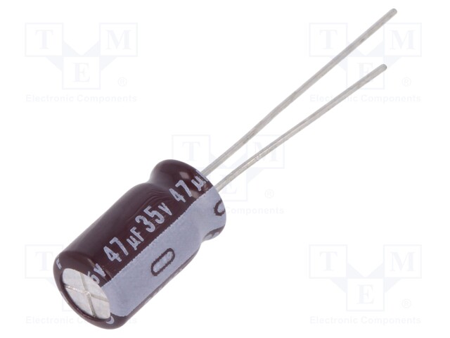 Capacitor: electrolytic; low impedance; THT; 47uF; 35VDC; ±20%