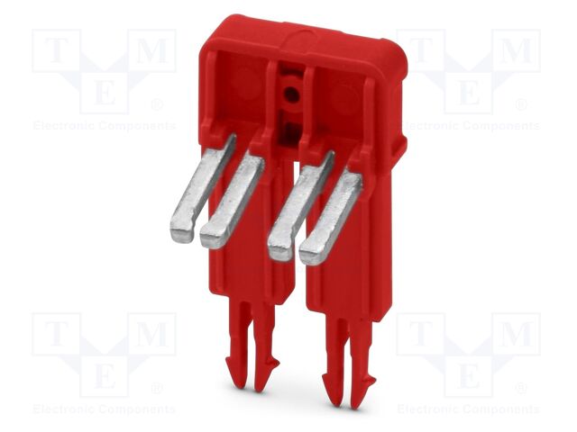 Bridge; L: 28.6mm; ways: 2; W: 20mm; H: 13.5mm; Body: red