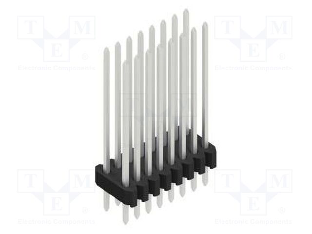Connector: pin strips; pin header; male; PIN: 16; 1.27mm; THT; 2x8