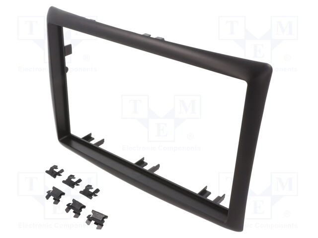 Radio mounting frame; Renault; 2 DIN; black