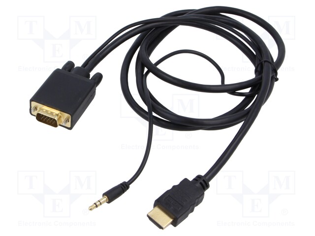 Adapter; HDMI 1.4; 1.8m; Colour: black; Features: Full HD