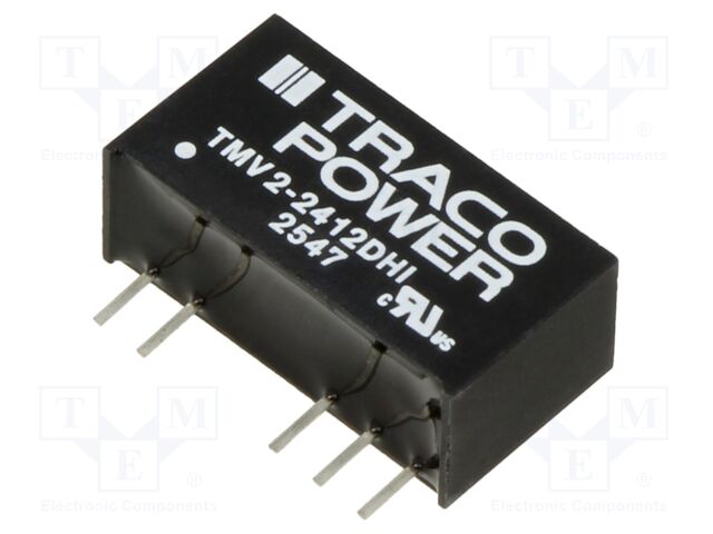Converter: DC/DC; 2W; Uin: 21.6÷26.4V; Uout: 12VDC; Uout2: -12VDC