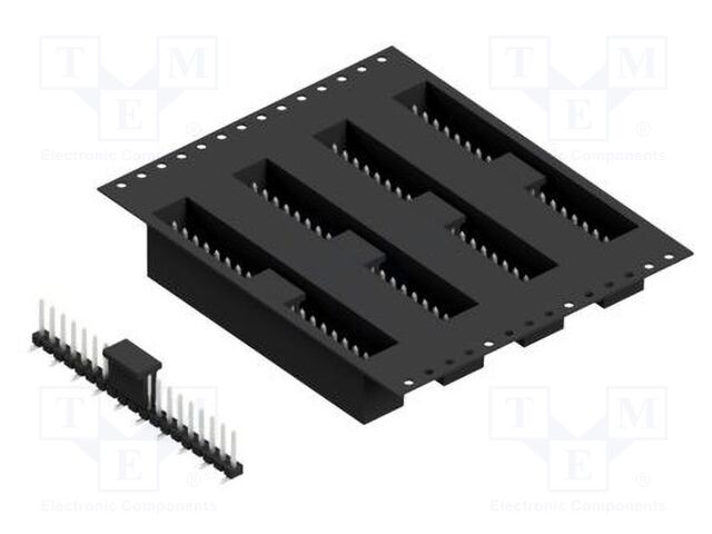 Connector: pin strips; pin header; male; PIN: 19; 2.54mm; SMT; 1x19