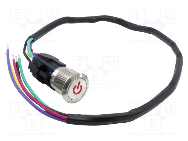 Switch: vandal resistant; SPDT; 3A/250VAC; IP67; ON-ON; red/green
