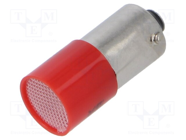 Indicator: LED; BA9S,T10; red; plastic; 110VAC; 110VDC; -20÷60°C