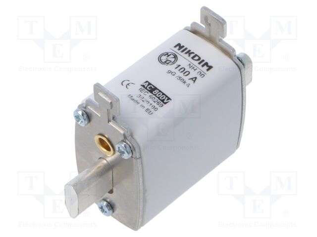 Fuse: fuse; gG; 100A; 800VAC; industrial; NH00